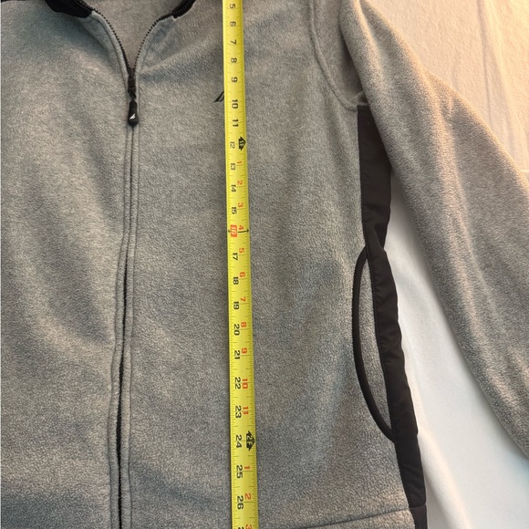 Maurice Men's Gray and Black Fleece Full Zip Jacket - Picture 5 of 7